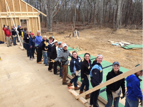 Wall Raising at the Orleans Habitat for Humanity Women's Build, 2014. Photograph by Frank Almeida