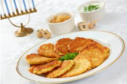 A dish of potato latkes