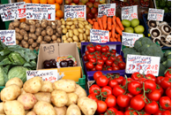 Vegetable market stall