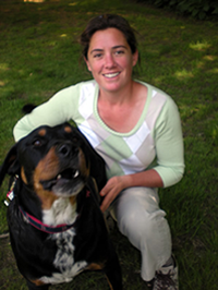 Kristen Ellis with her dog, Cowboy