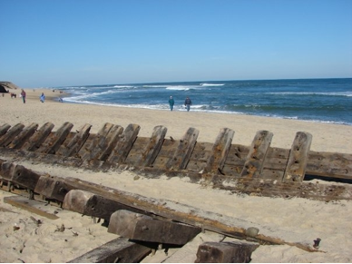 Shipwreck on Newcomb’s Hollow Beach in Wellfleet Photograph Courtesy of Darlene Carucci 