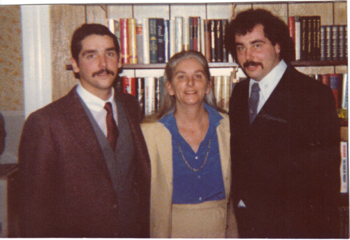 Katharine with her sons, Chris and Rob 
